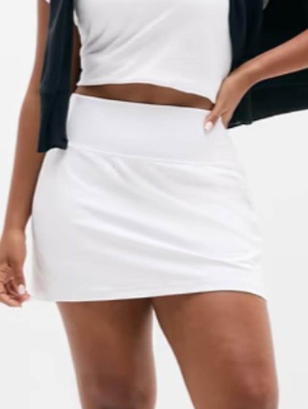 Athleta White High-Rise Mini Skort, Size M